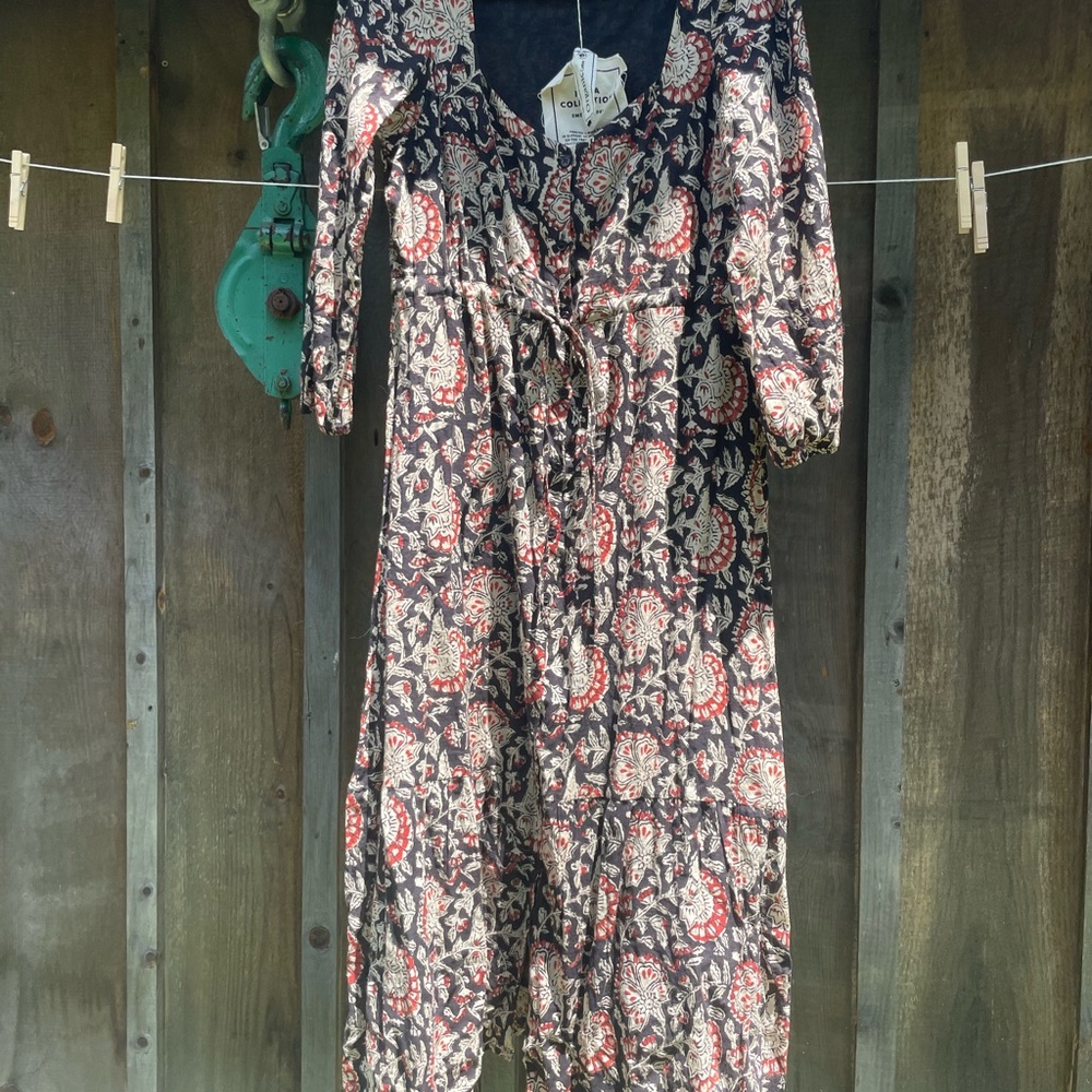 Emerson Fry India Collection Blockprint  Dress
